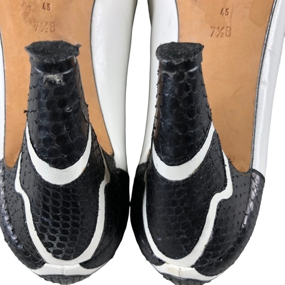 VTG Via Spiga 80s Mod Pointy Toe Pumps Zebra Print - Picture 7 of 11